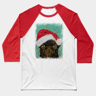 Santa Pug Baseball T-Shirt